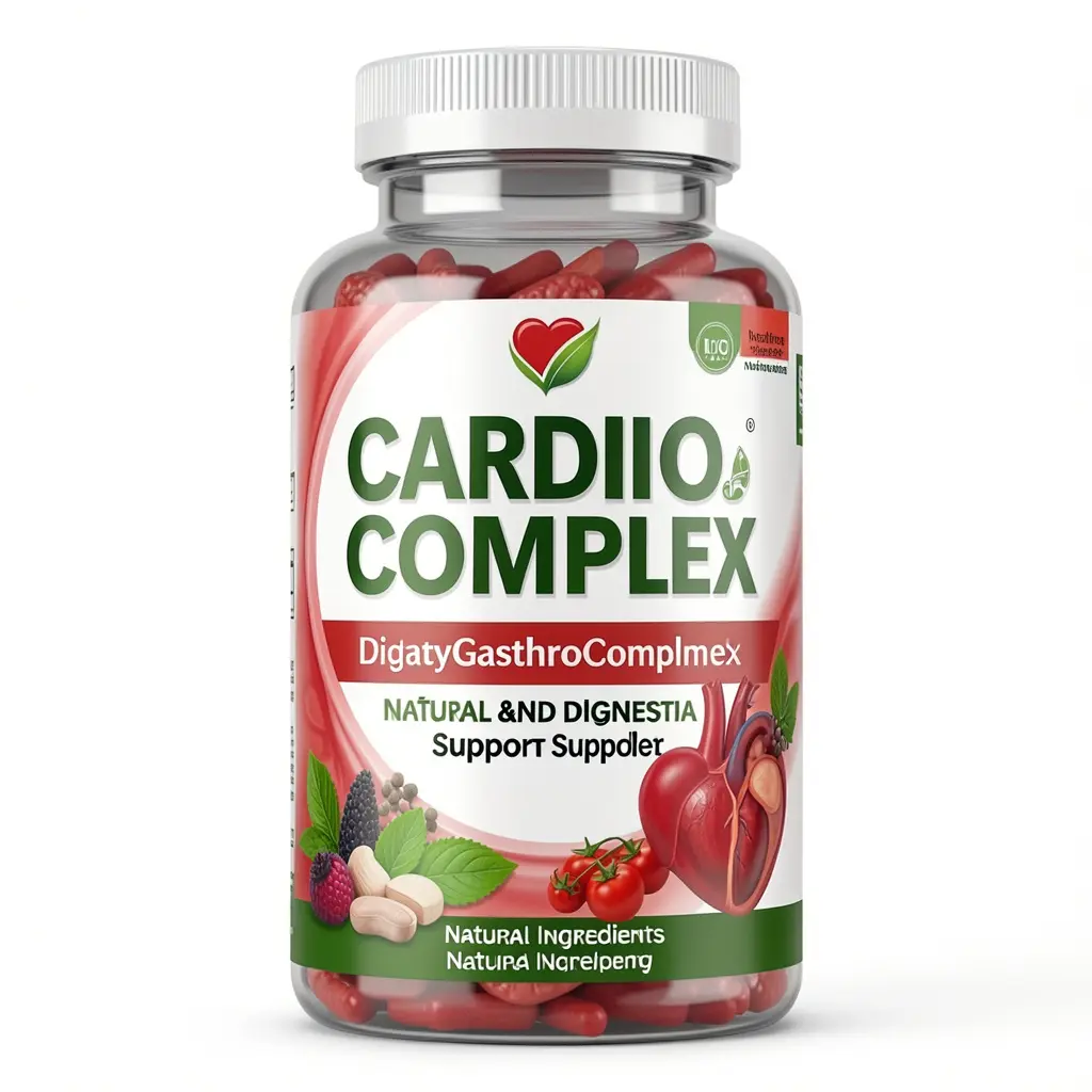 CardioGastroComplex dietary supplement bottle with natural ingredients for heart and digestive support